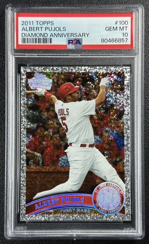 ALBERT PUJOLS PSA 10 2011 TOPPS #100 DIAMOND ANNIVERSARY CARDINALS 6857