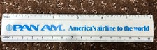 PAN AM America’s Airline to the World - Vintage 6 Inch Acrylic Ruler Made In USA