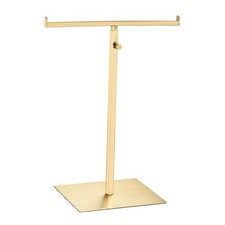 Purse Display Stand T Shaped Metal Adjustable Handbag Rack - Gold