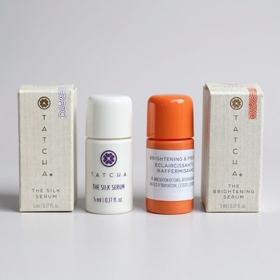 Tatcha The Silk Serum & Brightening Serum MINI Samples - 0.17 oz Each - 2 Pack