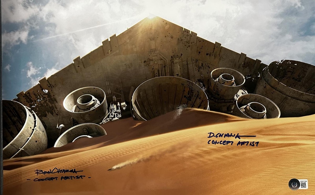 Doug Chiang & Ryan Church Signed Star Wars Concept Art Photo 11x17