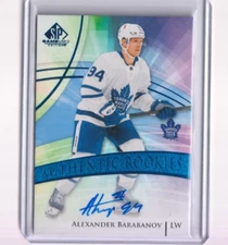 2020-21 SP Game Used Authentic Rookies AUTO Alexander Barabanov Maple Leafs