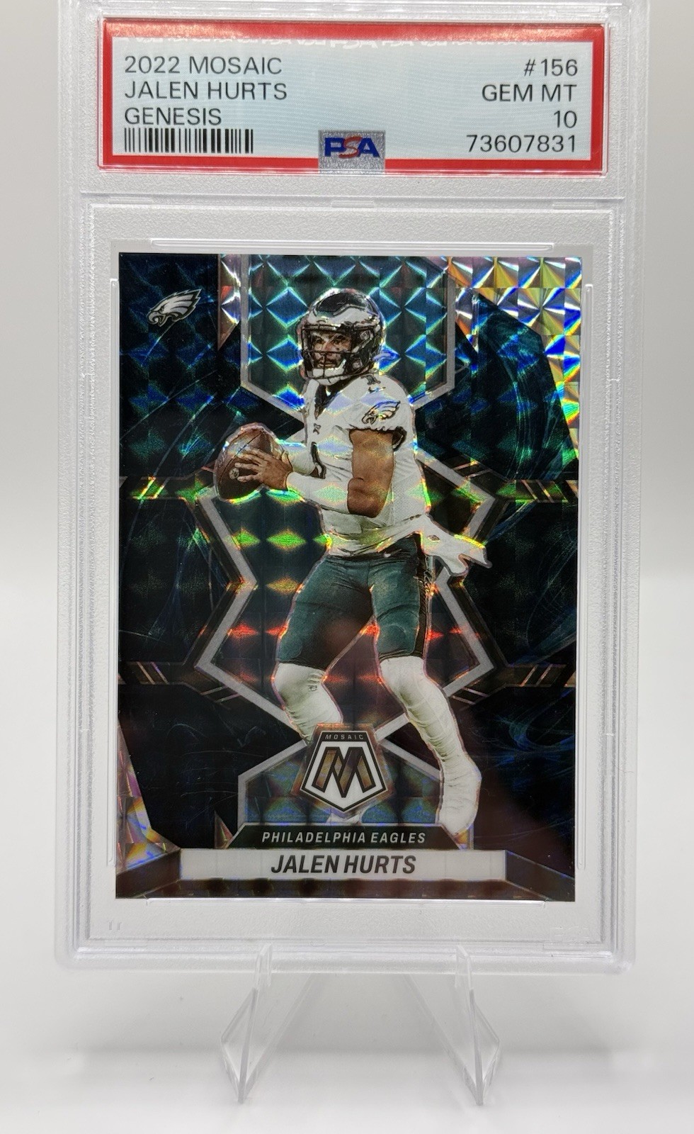 2022 Panini Mosaic - Jalen Hurts #156 Genesis Mosaic Prizm (SSP) PSA 10
