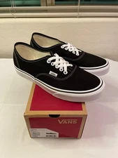 Men's 8.5 Women's 10 - VANS Authentic Black/White - VN000EE3BLK Brand New in Box