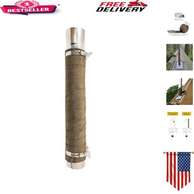 16 ft Fireproof Pipe Wrap with Adjustable Clamps - Basalt Fiber Insulation