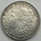 1891 Silver Morgan Dollar High Grade Uncirculated