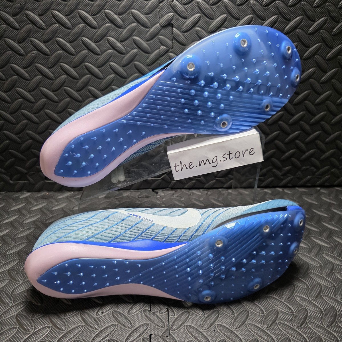 Nike Air Zoom Maxfly 2 Denim Turquoise Track Spikes Blue Men's Sz
