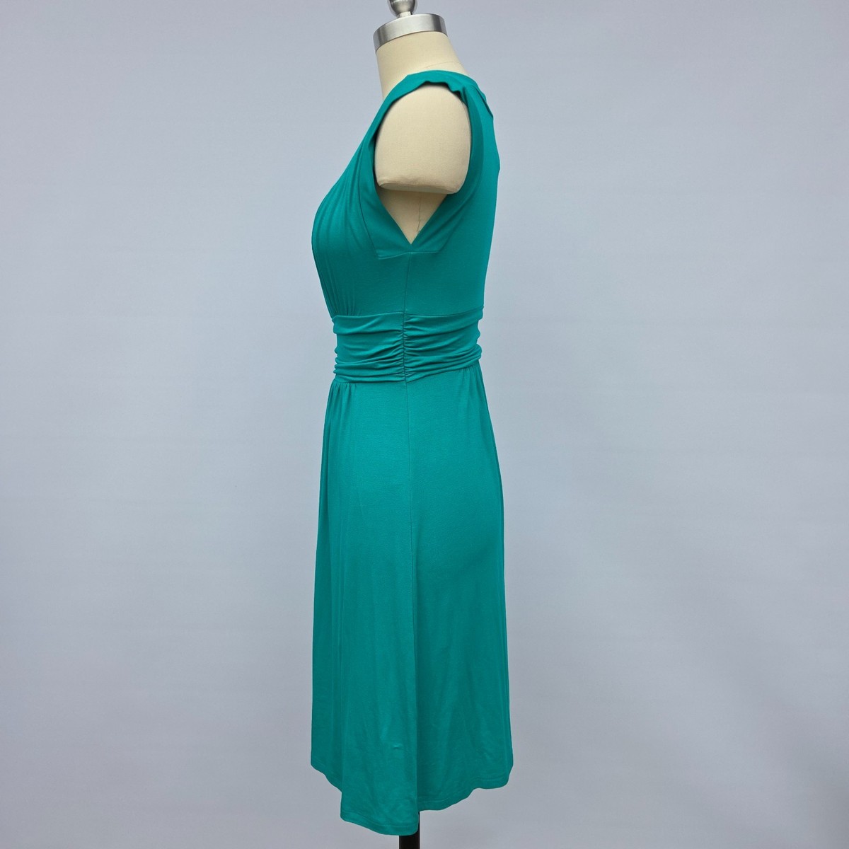 gilli kamile knit dress Gilli Stitch Fix Kamile Jersey Ruched Detail Dress Size S NWT Green Cap  Sleeve