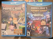 🎮 Minecraft Story Mode: The Complete Adventure & Minecraft: Wii U Edition Lot👀