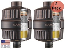 Cobbe HD HEAVY DUTY High Output Shower Filter 2 Pack   99 REMOVAL Shower Head