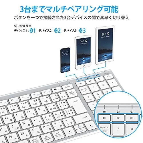 iClever Keyboard Bluetooth Wireless Pantograph Japanese JIS Layout Can Connect 3 - Image 4 of 4