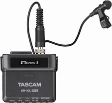 TASCAM DR-10L Pro Field Recorder Lavalier Microphone and 32-bit Float Recording