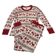 Hanna Andersson Pajamas Reindeer Henley Jogger Set Size L Holiday Christmas