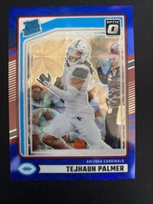 2024 Donruss - Rated Rookie Tejhaun Palmer #384 Optic Preview Blue Scope Prizm 
