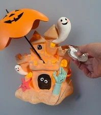 Light up Haunted Sand Castle Ghost House Summerween Spooky Zombie Starfish