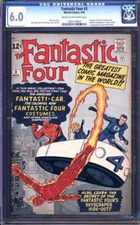 FANTASTIC FOUR #3 CGC 6.0 CR/OW PAGES // FF DONS COSTUMES AND ESTABLISH HQ 1962