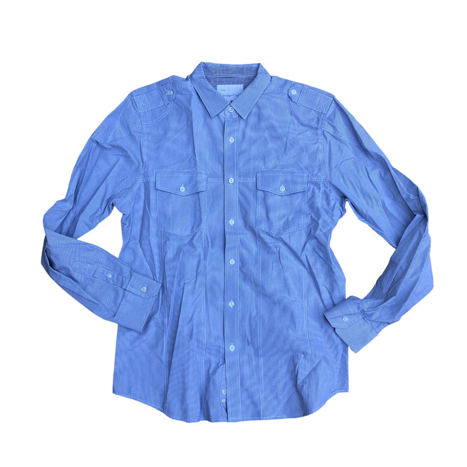 SOVERIGN CODE Button Down Shirt Men's LARGE Blue … - image 1
