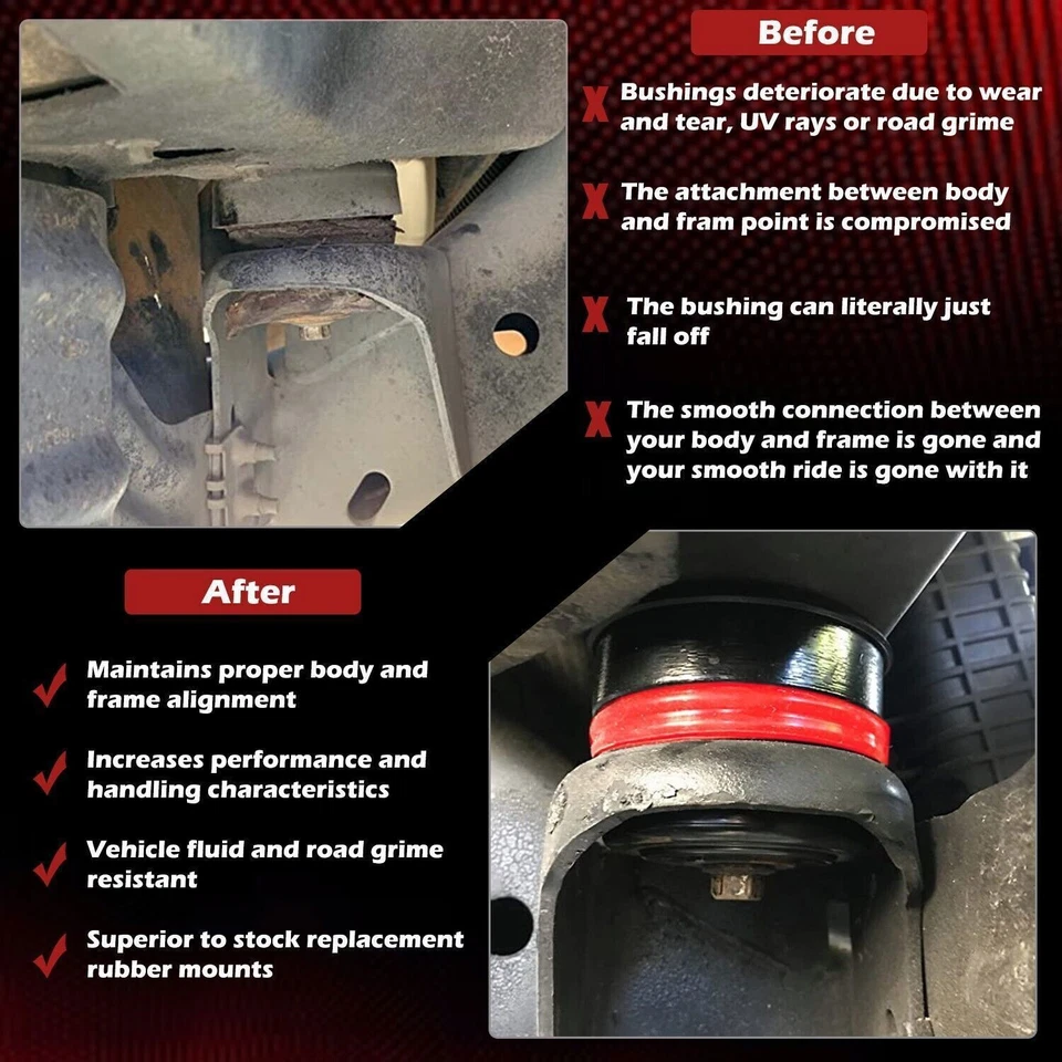 Комплект силиконовых втулок для крепления кузова для Ford F250 F350 2008-2016 Super Duty с двойной кабиной - Изображение 4 из 4