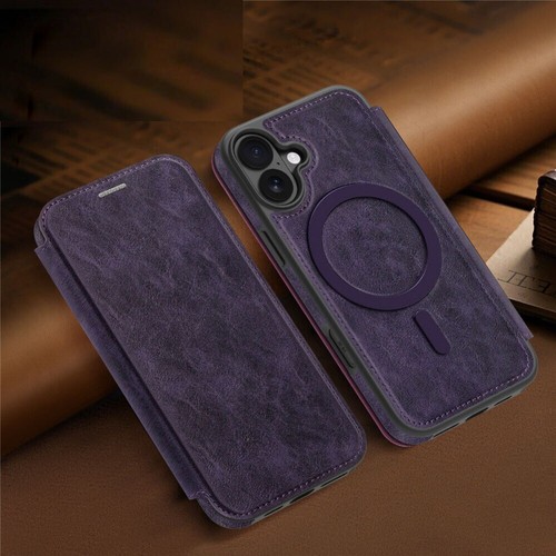 For iPhone 16 16e 15 14 13 Pro Max Wallet Case Magsafe Leather Shockproof Cover - Picture 4 of 61