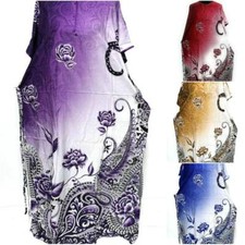 Women  s Kaftan Blue, Gold, Red, Lilac Rose Pattern