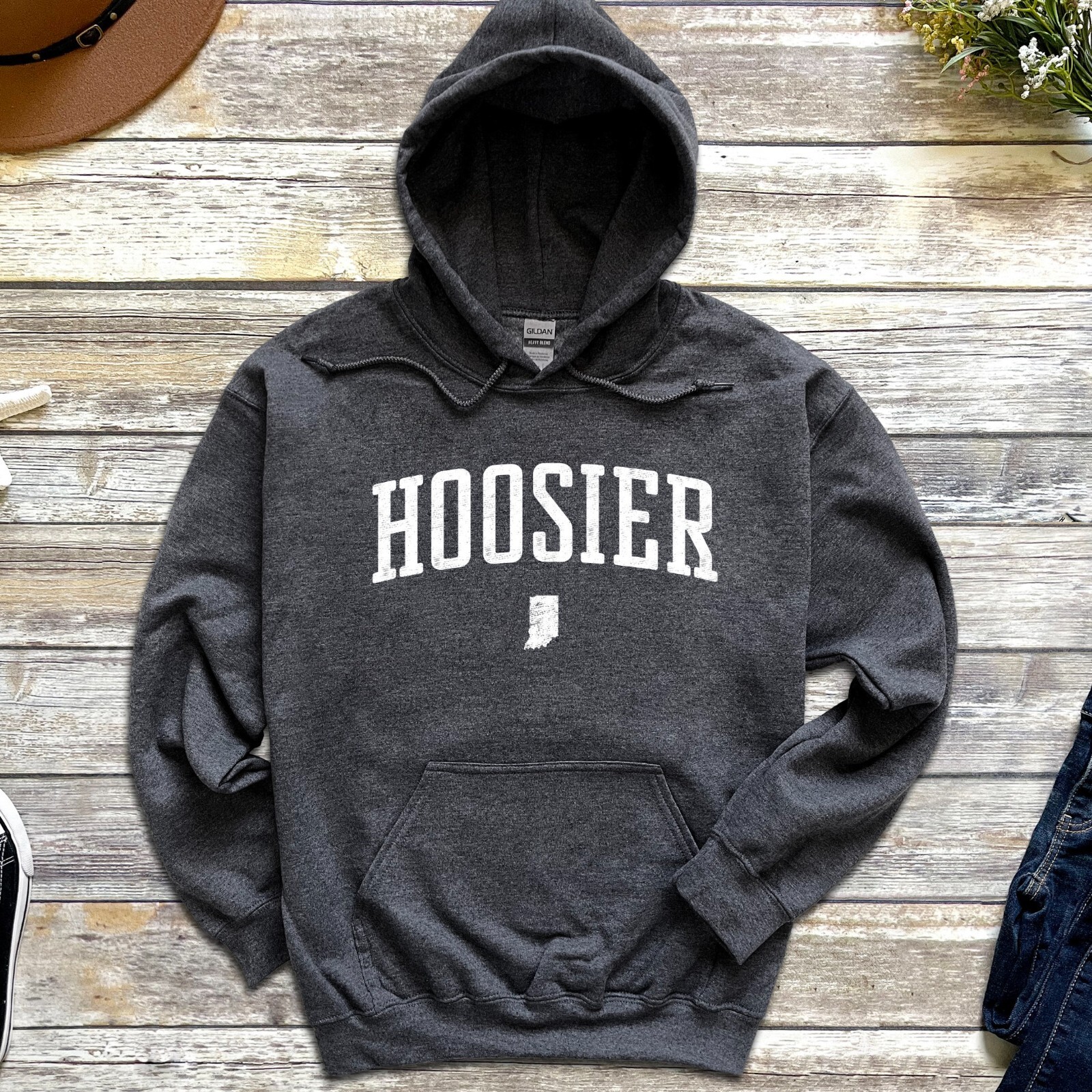 Hoosier Hoodie | Hoosier Indiana Vintage Pullover Hoodie | eBay