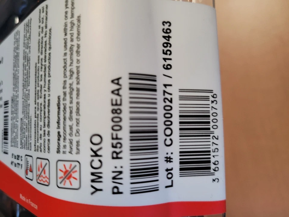 Ruban d Impressions Couleur EVOLIS YMCKO 300 Impression. Réf R5F008EAA - Photo 2/3