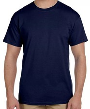 Hanes Premium TAGLESS Men's Navy Crew-Neck T-shirt 3-pack 9PFTN1 "STRETCH"