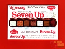 Pearsons Seven Up candy bar vintage wrapper art 2x3" fridge/locker magnet