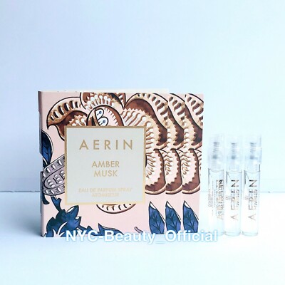 Lot of 3 - AERIN Fragrances Spray Samples - Rose De Grasse, Ambrette de Noir...