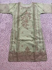 Pakistani Indian Shalwar Kameez Organza 3 Pieces Suit With Handmade Work Medium