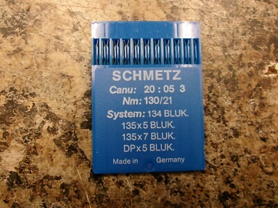 50 SIZE 130/21 SCHMETZ 134 135X5 135X7 DPX5 BLUK SEWING MACHINE NEEDLES C33