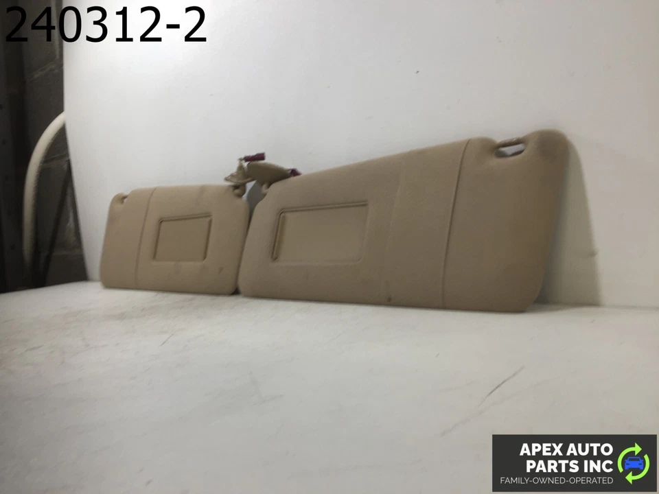 OEM 2005 BMW X5 FRONT LEFT & RIGHT SUN VISOR SHADE COVER TAN SET - Изображение 3 из 4