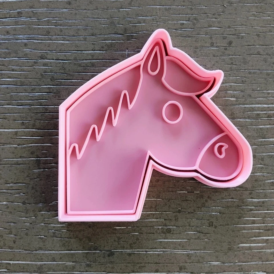 6-Piece Horses Themed Cookie Cutters & Stamp Set Pink + $5.00 Value Free Gift Foto 4 de 4