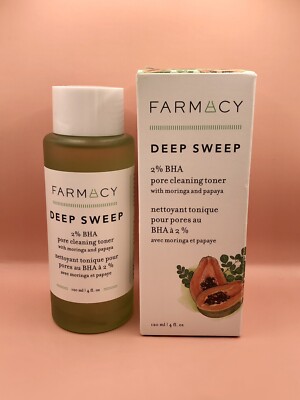 Farmacy Deep Sweep 2% BHA Pore Cleaning Toner w/ Moringa + Papaya 4oz/120mL NIB
