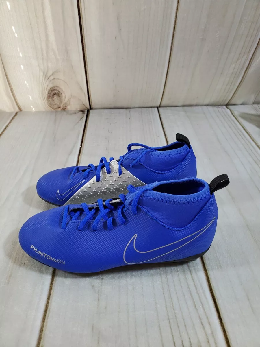 Más lejano equipo Folleto NIKE JR PHANTOM VSN CLUB DF FG/MG YOUTH KIDS 6 SOCCER CLEATS SHOES ROYAL  BLUE | eBay