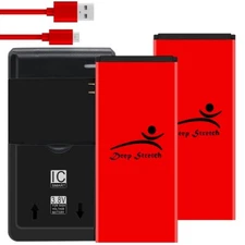 For Alcatel TCL A3 A509DL Long Lifespan 2X 3100mAh Durable Battery Charger Cable