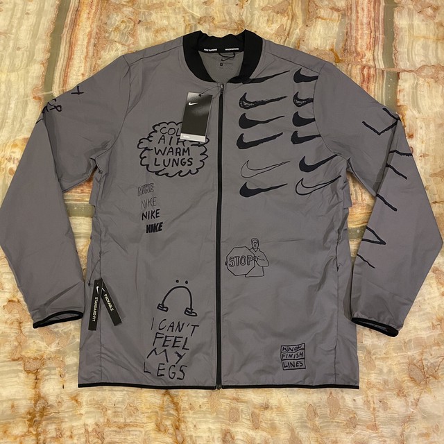 Nwt Mens Nike X Nathan Bell Grey Repel Running Windbreaker Jacket Sz: M packable | eBay
