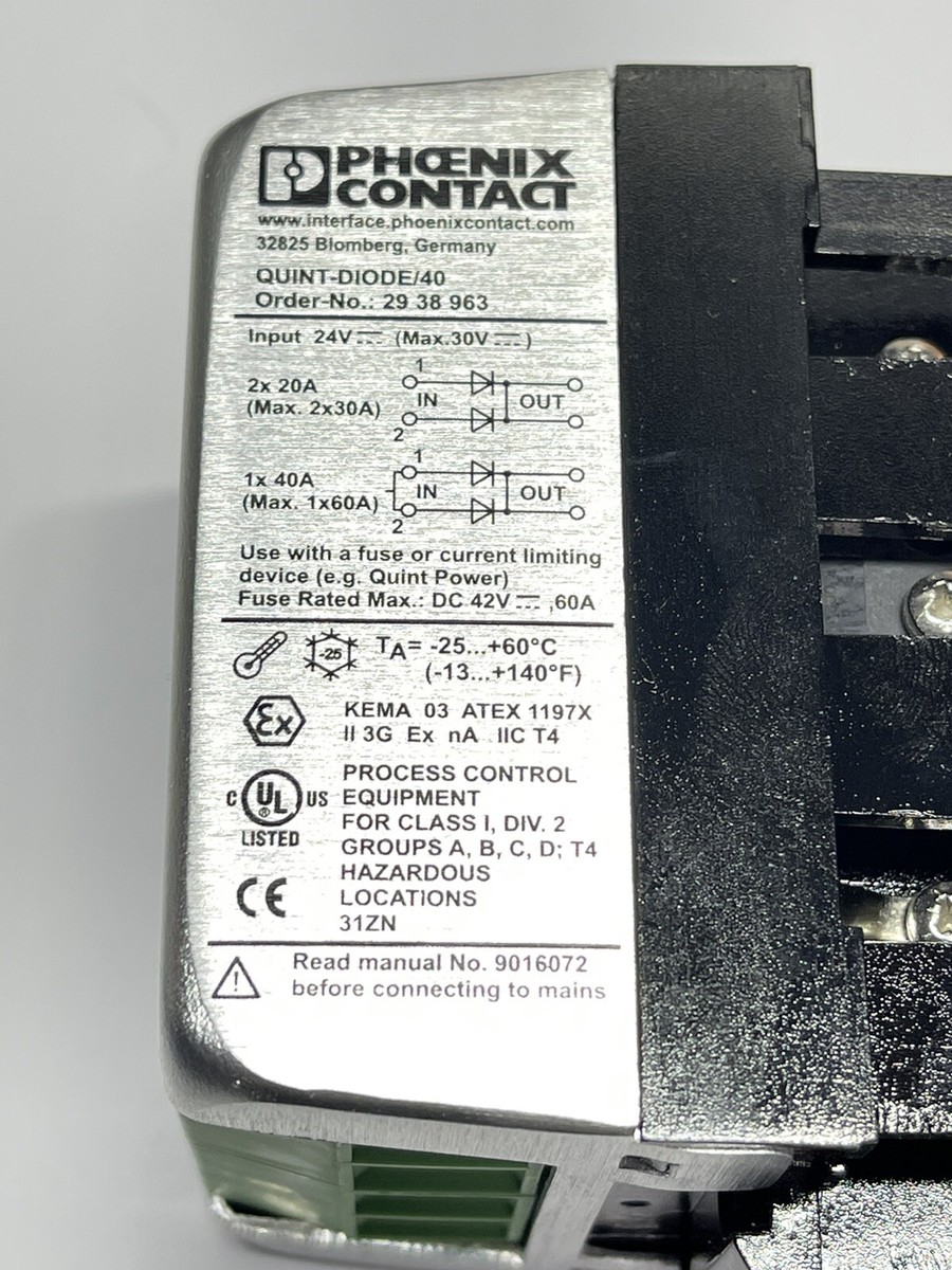 Phoenix Contact Quint Diode Redundancy Module 2x20A / 1x40A 