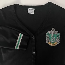 Harry Potter Slytherin Cardigans Sweater Embroidered Crest Womens M