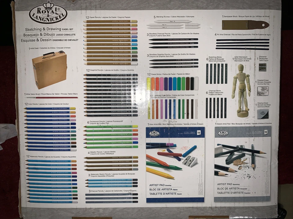 Royal & Langnickel Sketching Drawing Artist Easel Set 124 pc - Image 2 of 4