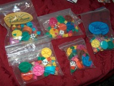 LOTE DE 5 JUEGOS Fichas de Repuesto Trivial Pursuit Cuñas de Puntuación Piezas Pastel