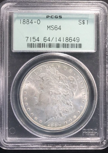 1884-O Morgan Silver Dollar PCGS Graded MS64 Old Green Holder!