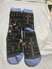 NWOT Pac-Man Novelty Fun Video Game Arcade Gamer Socks - Size 7-10 - Unisex