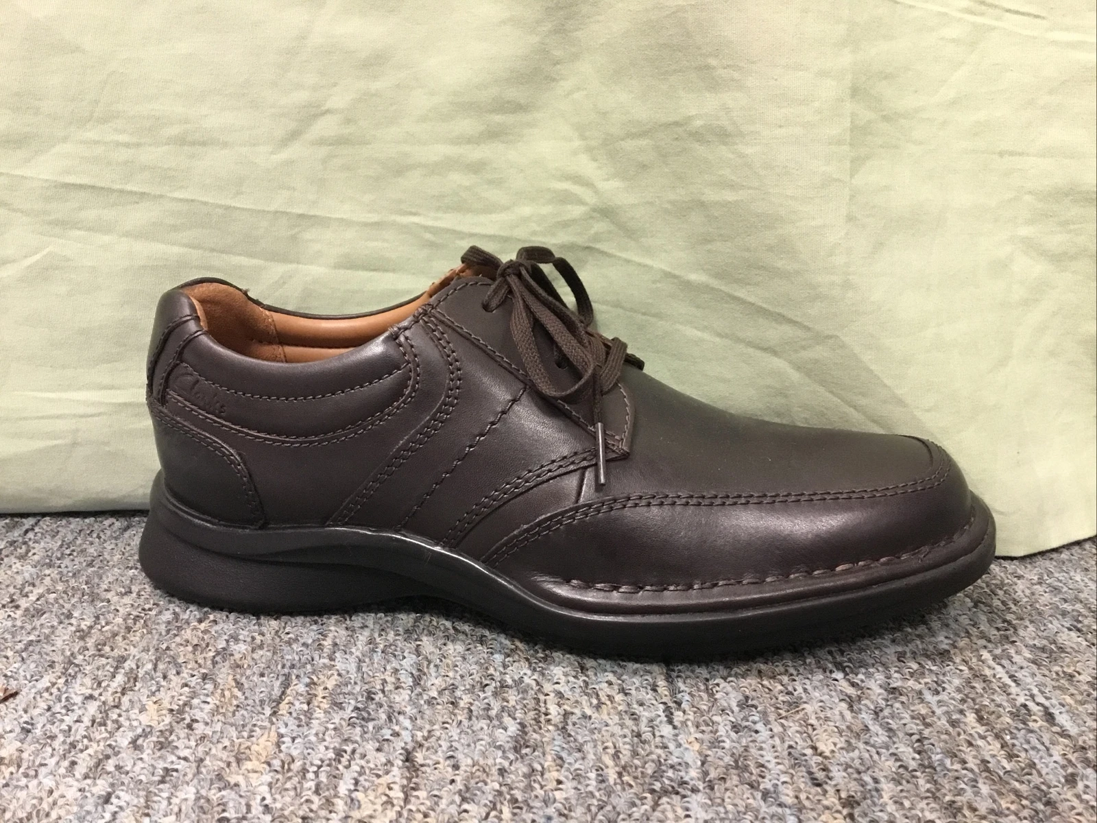 Nuove Oxford da uomo Clarks 26154390 Kempton pizzo marrone scuro in pelle taglia 7 larghe