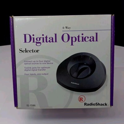 NEW RadioShack Toslink Digital Optical Selector 4 Inputs/ 1 Output  15-1586