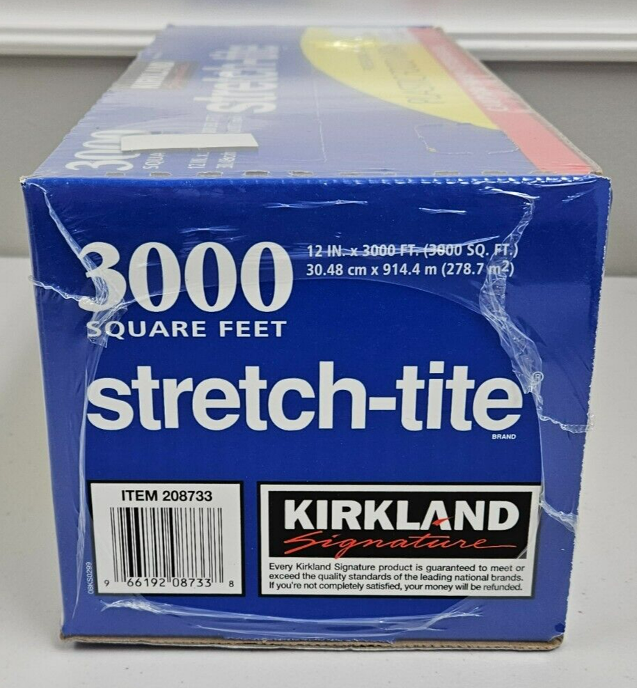 Kirkland Signature Stretch Tite Plastic Film Food Wrap 3000 ft x 12" 12