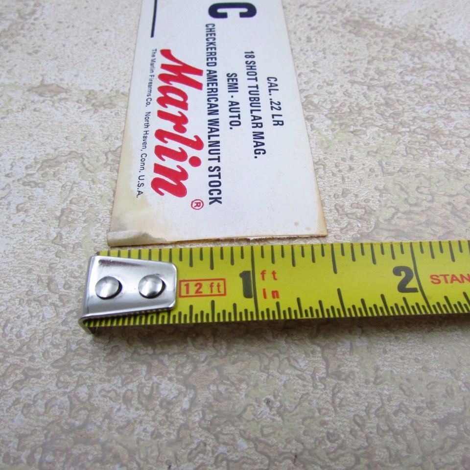 Vintage Marlin Firearms Box Sticker, Decal, Label, 99C .22 Long Rifle ...