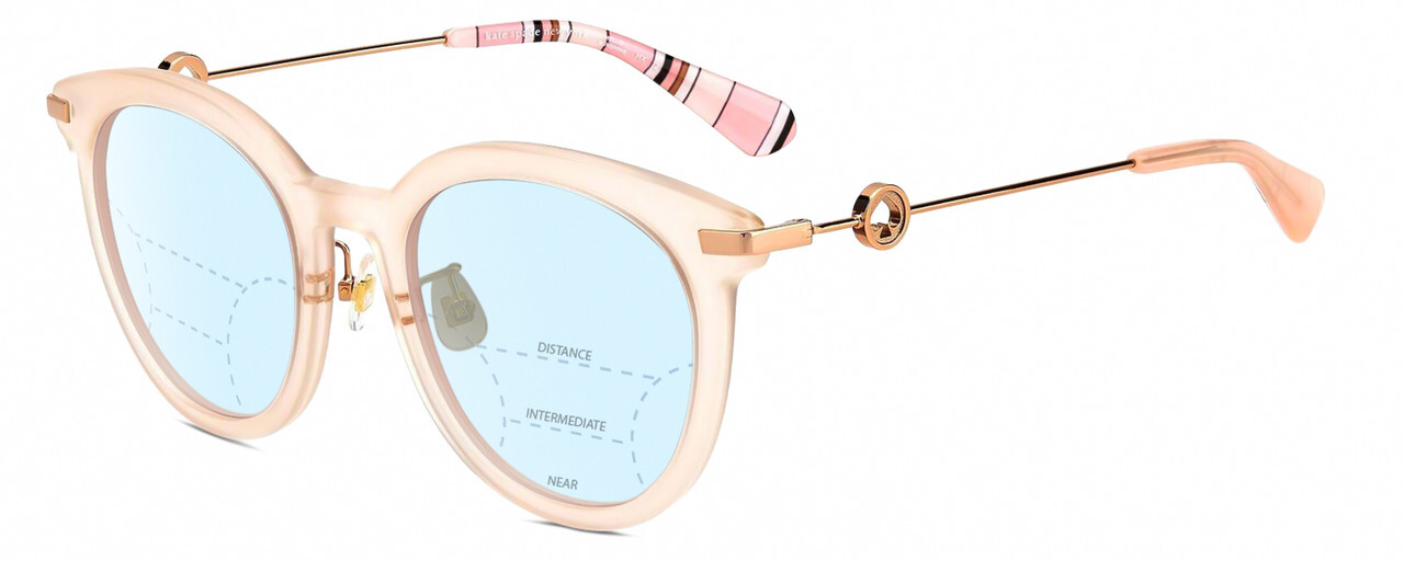 Kate Spade KEESEY Pink Rose Gold Cat Eye Blue Light Glasses 53mm