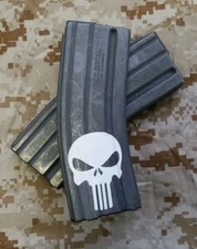 Punisher Magazine Decal Vinyl Sticker  Rifle Airsoft 6 Pack from USA