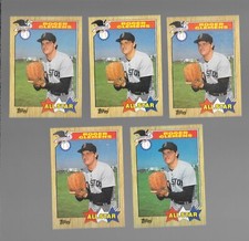 1987 TOPPS BASEBALL ROGER CLEMENS ALLSTAR #614 LOT OF 5 CARDS,BOSTON RED SOX